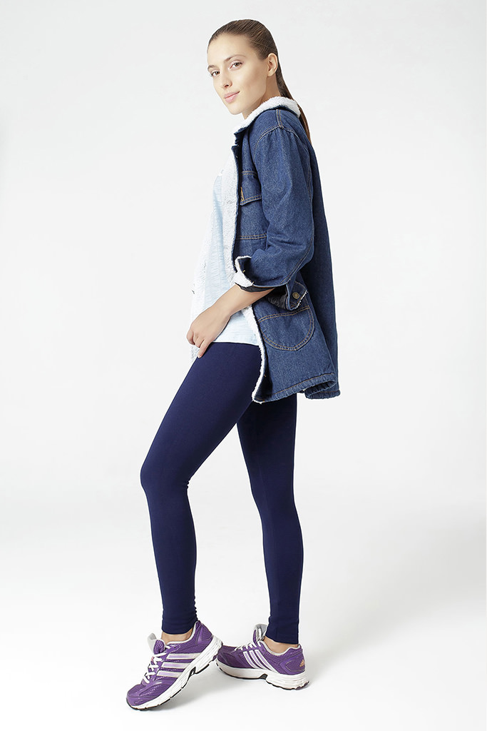 Фото товара 8661, теплые легинсы синие